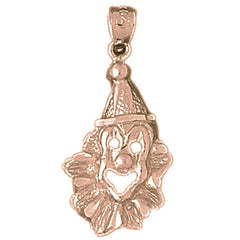 14K or 18K Gold Clown Pendant