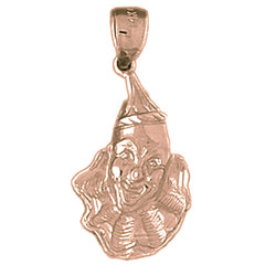 14K or 18K Gold Clown Pendant