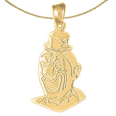 Clown-Anhänger aus 10 Karat, 14 Karat oder 18 Karat Gold
