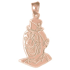 10K, 14K or 18K Gold Clown Pendant