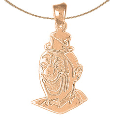 Clown-Anhänger aus 10 Karat, 14 Karat oder 18 Karat Gold