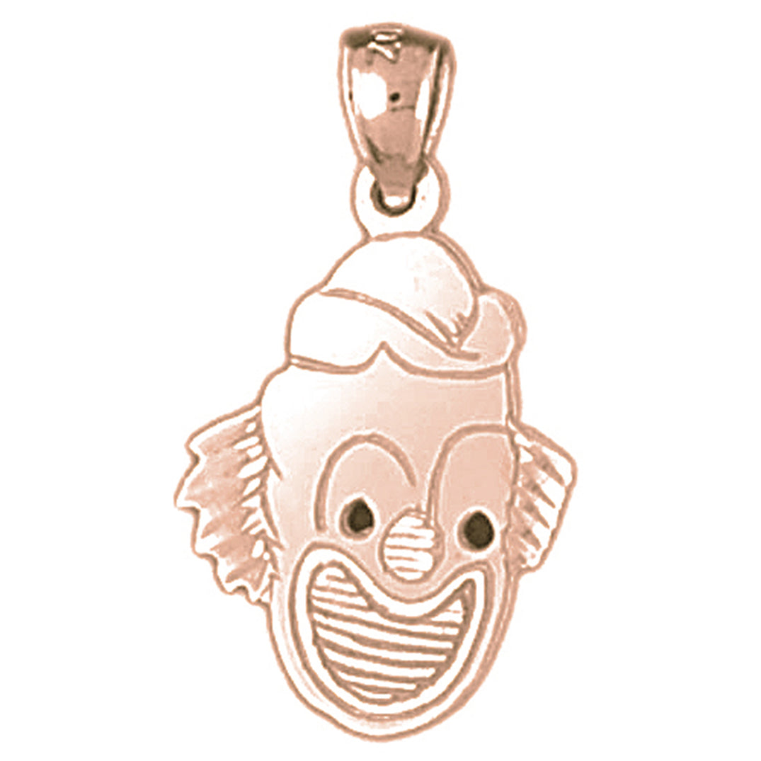 14K or 18K Gold Clown Pendant