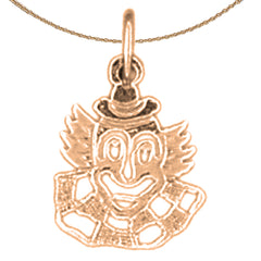 14K or 18K Gold Clown Pendant