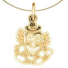 14K or 18K Gold Clown Pendant