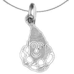 14K or 18K Gold Clown Pendant