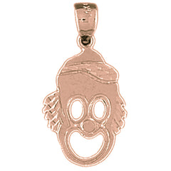 14K or 18K Gold Clown Pendant