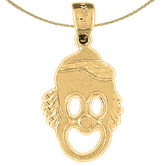 14K oder 18K Gold Clown Anhänger