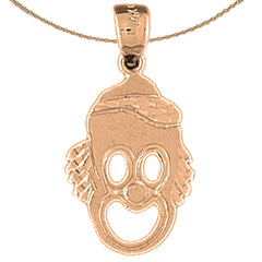 14K oder 18K Gold Clown Anhänger