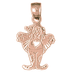14K or 18K Gold Clown Pendant