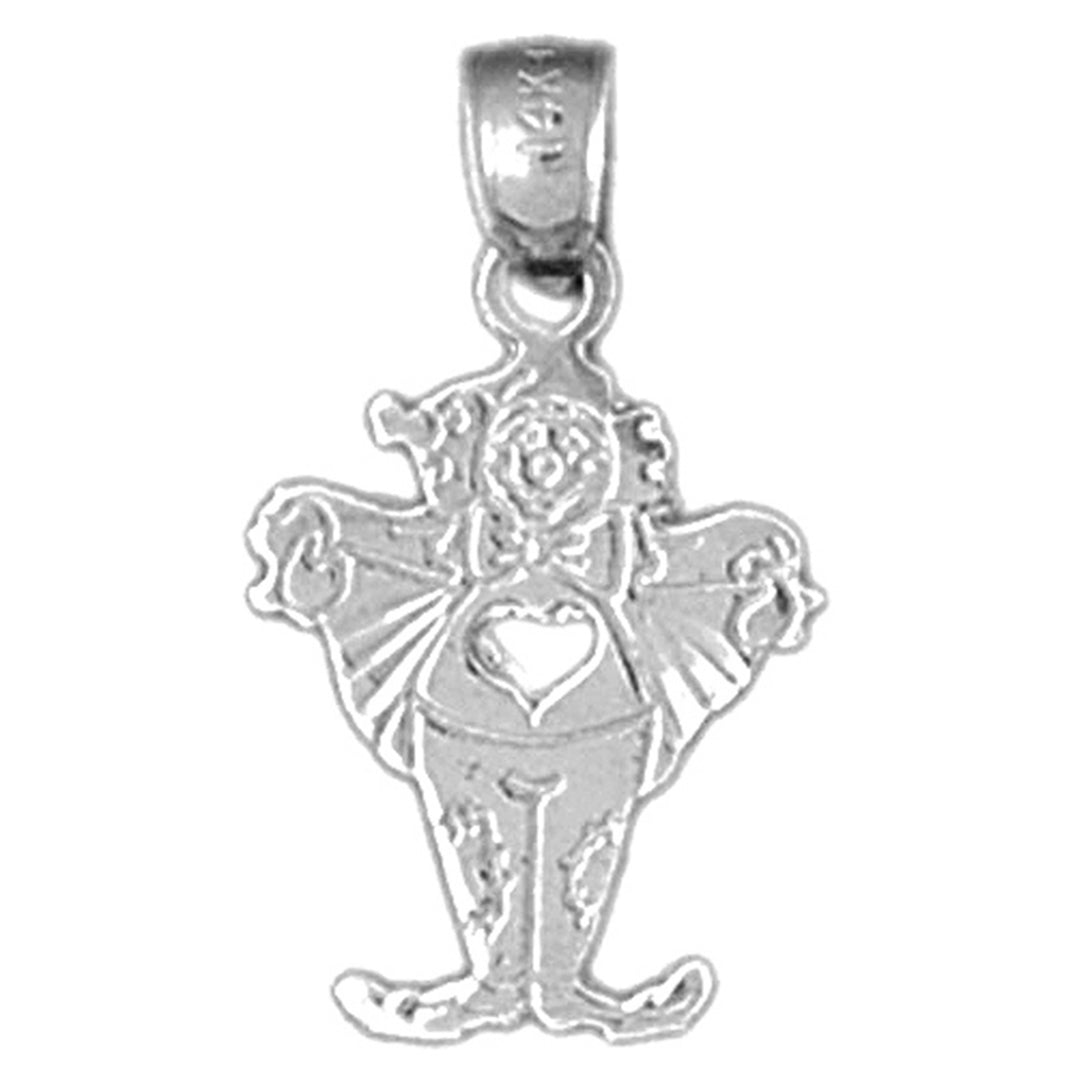 14K or 18K Gold Clown Pendant
