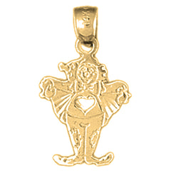 14K or 18K Gold Clown Pendant