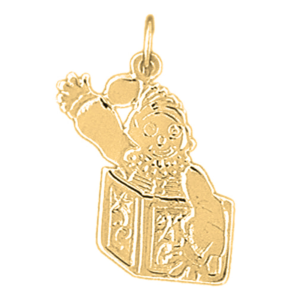 14K or 18K Gold Clown Pendant