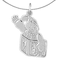 14K or 18K Gold Clown Pendant