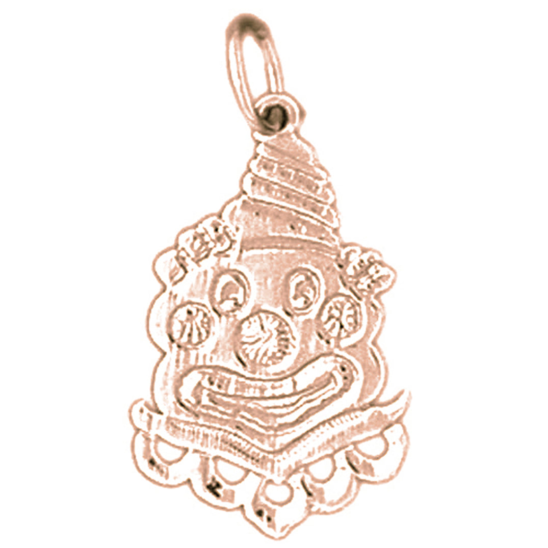 14K or 18K Gold Clown Pendant
