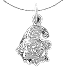 14K or 18K Gold Clown Pendant