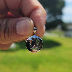 10K, 14K or 18K Gold Happy Face Pendant