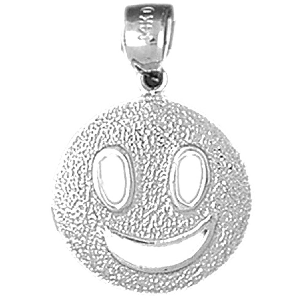 10K, 14K or 18K Gold Happy Face Pendant