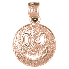 14K or 18K Gold Happy Face Pendant
