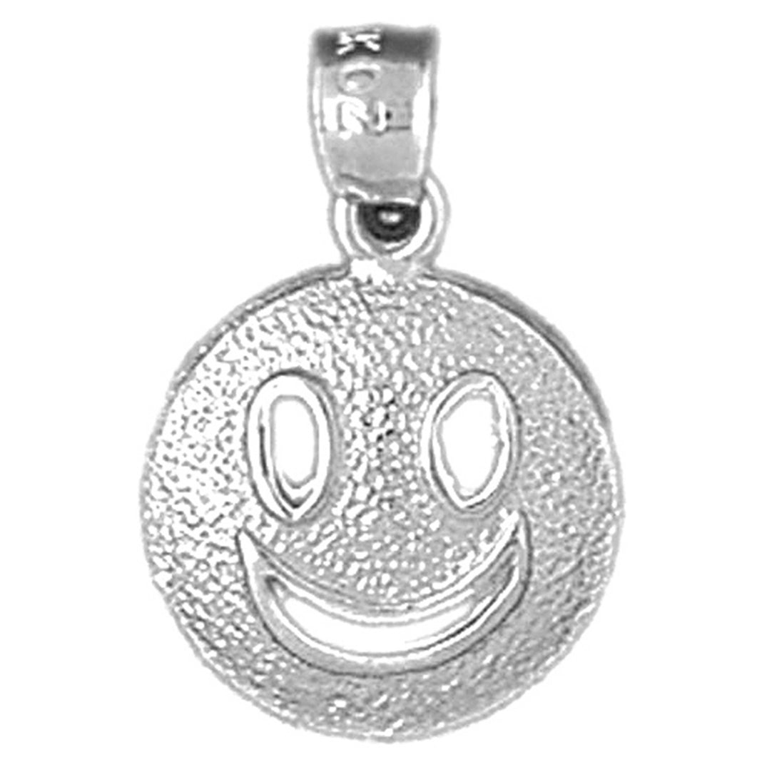14K or 18K Gold Happy Face Pendant