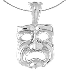 14K oder 18K Gold Drama Maske, Cry Later Anhänger