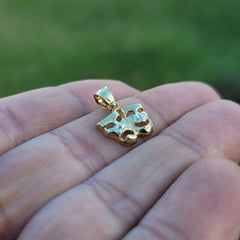 14K or 18K Gold Drama Mask, Laugh Now, Cry Later Pendant