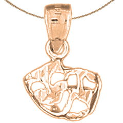 14K or 18K Gold Drama Mask, Laugh Now, Cry Later Pendant