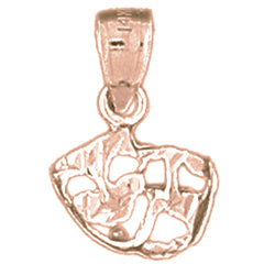 14K or 18K Gold Drama Mask, Laugh Now, Cry Later Pendant
