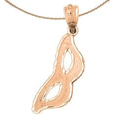 14K oder 18K Gold Maskenmaskenanhänger