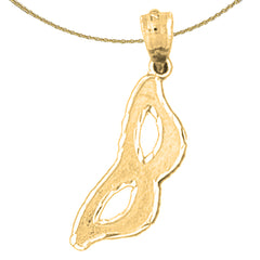 14K oder 18K Gold Maskenmaskenanhänger