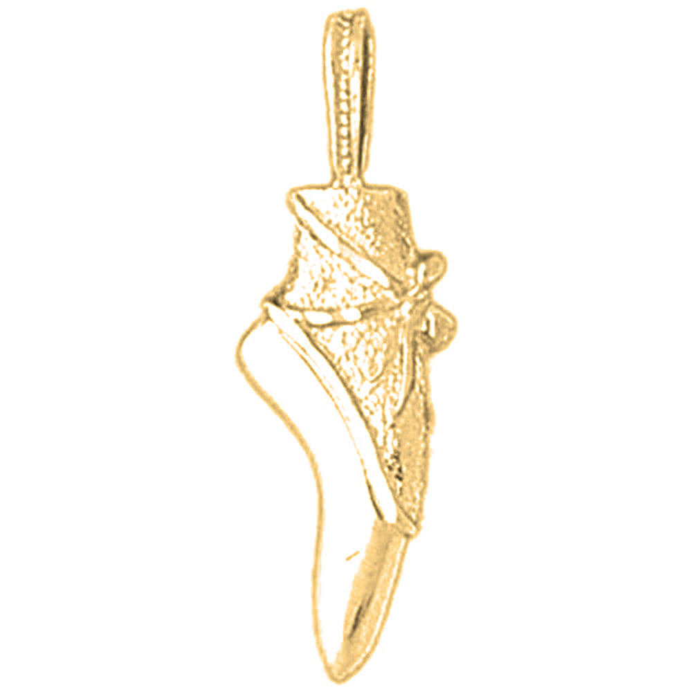 14K or 18K Gold Ballerina Shoe Pendant