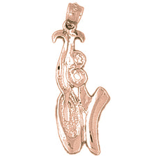 14K or 18K Gold Ballerina Shoe Pendant