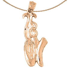 14K or 18K Gold Ballerina Shoe Pendant