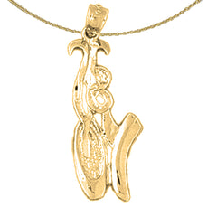 14K or 18K Gold Ballerina Shoe Pendant