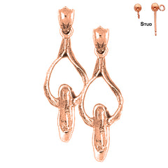 14K or 18K Gold Ballerina Shoe Earrings