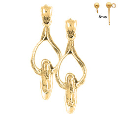 14K or 18K Gold Ballerina Shoe Earrings