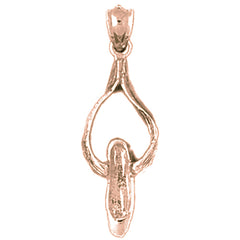14K or 18K Gold Ballerina Shoe Pendant