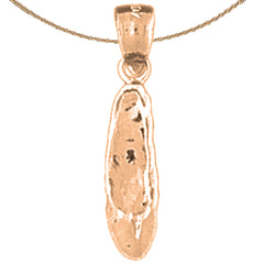 14K or 18K Gold Ballerina Dance Shoes Pendant