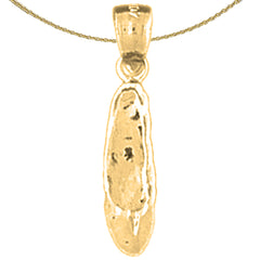 14K or 18K Gold Ballerina Dance Shoes Pendant