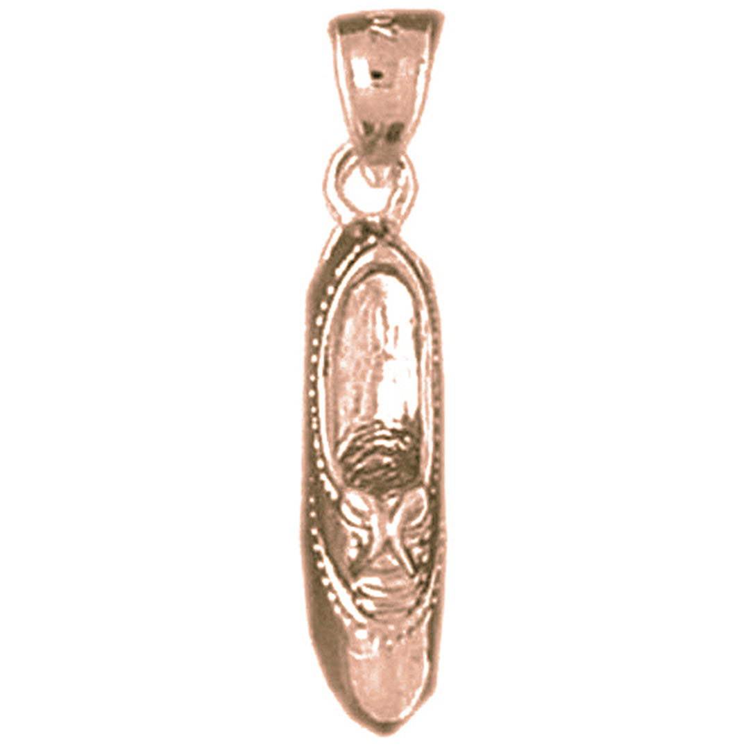 10K, 14K or 18K Gold 3D Dance Shoes Pendant