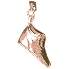 10K, 14K or 18K Gold 3D Boot Pendant