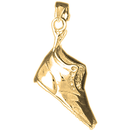 10K, 14K or 18K Gold 3D Boot Pendant