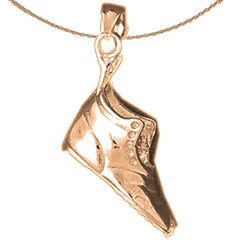 10K, 14K or 18K Gold 3D Boot Pendant
