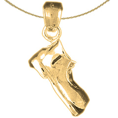 10K, 14K or 18K Gold 3D Boot Pendant