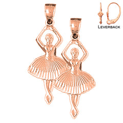 14K or 18K Gold 5th Position Ballerina Earrings