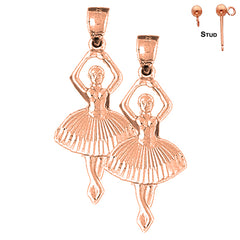 14K or 18K Gold 5th Position Ballerina Earrings