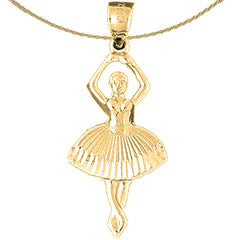 14K or 18K Gold 5th Position Ballerina Pendant