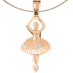 14K or 18K Gold 5th Position Ballerina Pendant