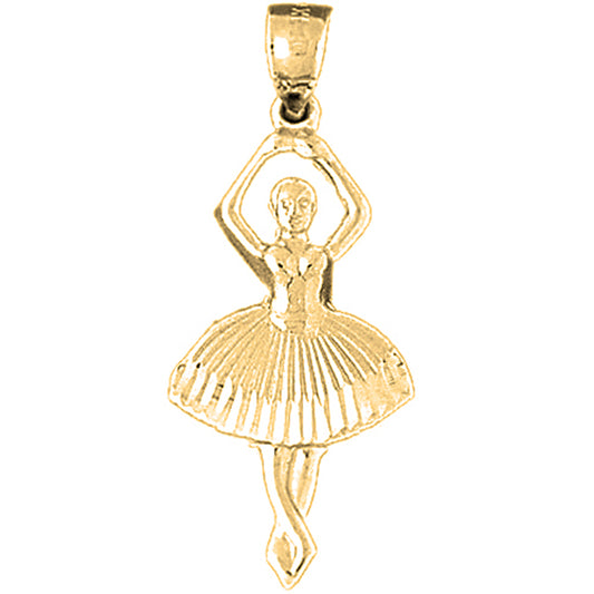14K or 18K Gold 5th Position Ballerina Pendant