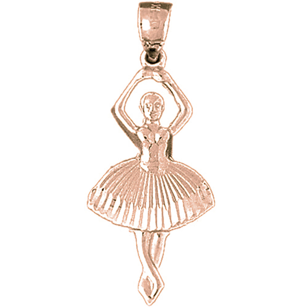 14K or 18K Gold 5th Position Ballerina Pendant
