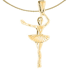 14K or 18K Gold Ballerina Pendant